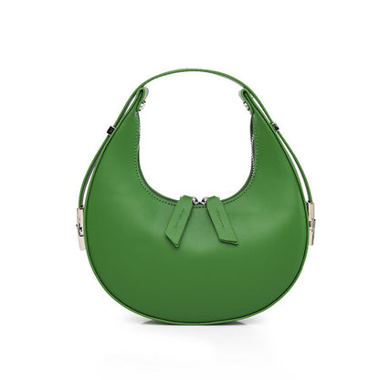 Fashionable Pu Leather Crescent Bag for Women Round Shoulder Bag 2022 Designer New Pures Bag  Handbag for Women