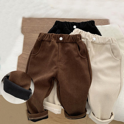 MILANCEL 2023 Kids Pants Solid Boys Pants Fashion ChildrenTrousers Brief Kids Jeans