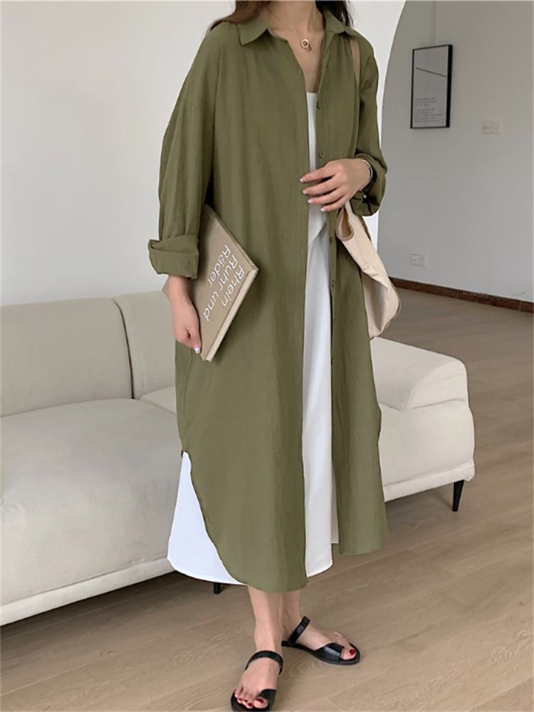 S-2XL Cotton New Summer Shirt Dress Pink Evening Vintage Dress Party Oversize Long Beach Women Dresses Loose Robe Vestido Pure