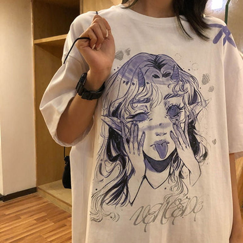 T Shirt Cartoon Femme