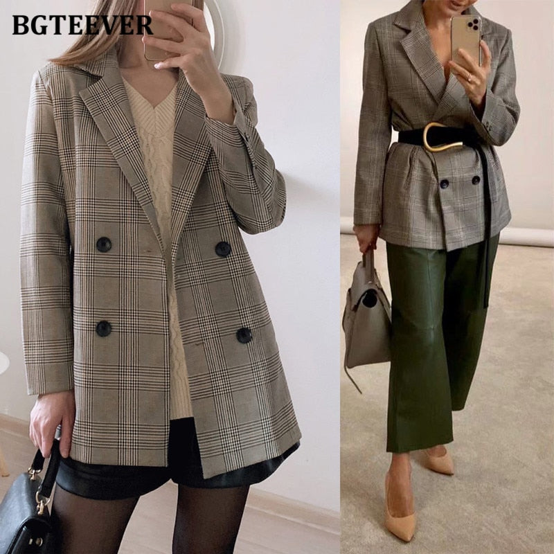 Casual Pockets Female Suits Coat
