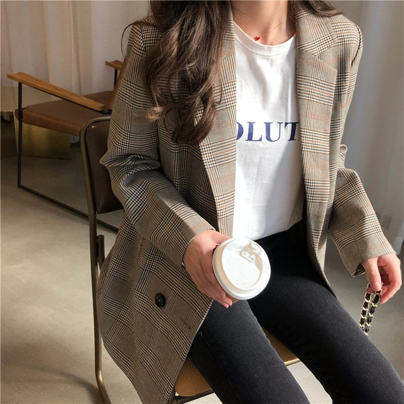 Casual Pockets Female Suits Coat